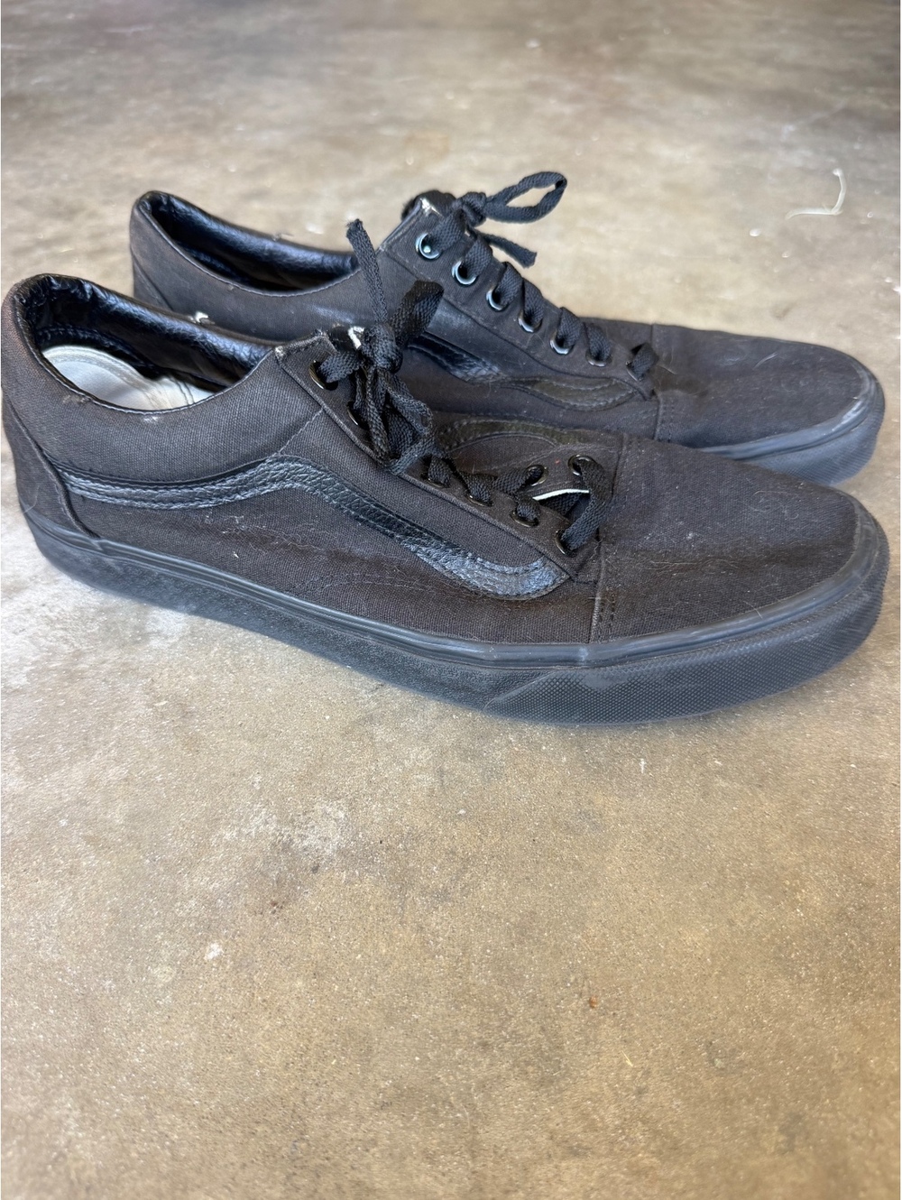 Vans Black Canvas Old Skool Sneakers Men's Size 10.5